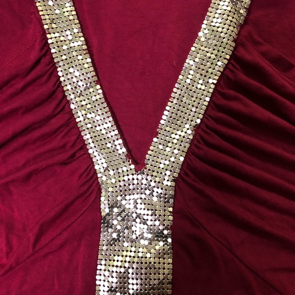 Sequence Burgundy Halter Top- Burgundy GUC - Picture 7 of 8